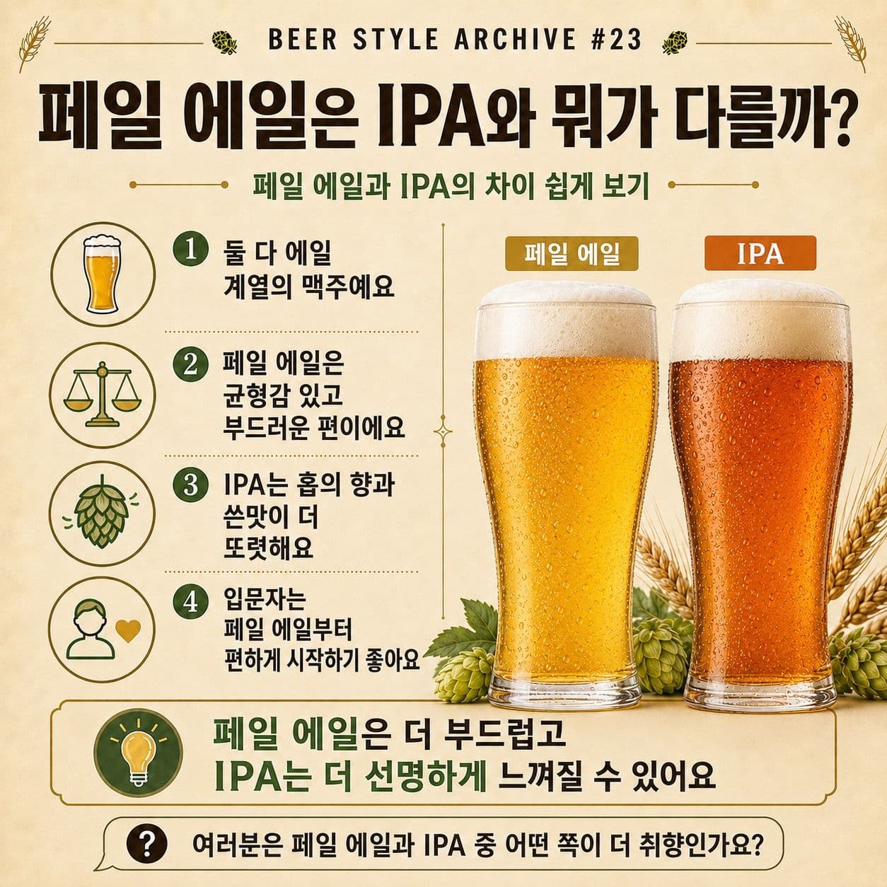 페일 에일은 IPA와 뭐가 다를까? 페일 에일과 IPA의 차이